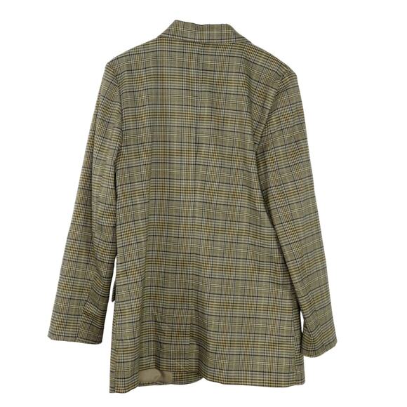 Urban Outfitters BB Dakota Tan Brown Plaid Blazer Jacket Small - Picture 3 of 6